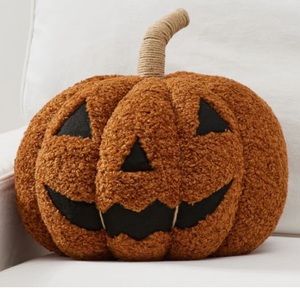 Pottery Barn Jack-O-Lantern Pumpkin Pillow
